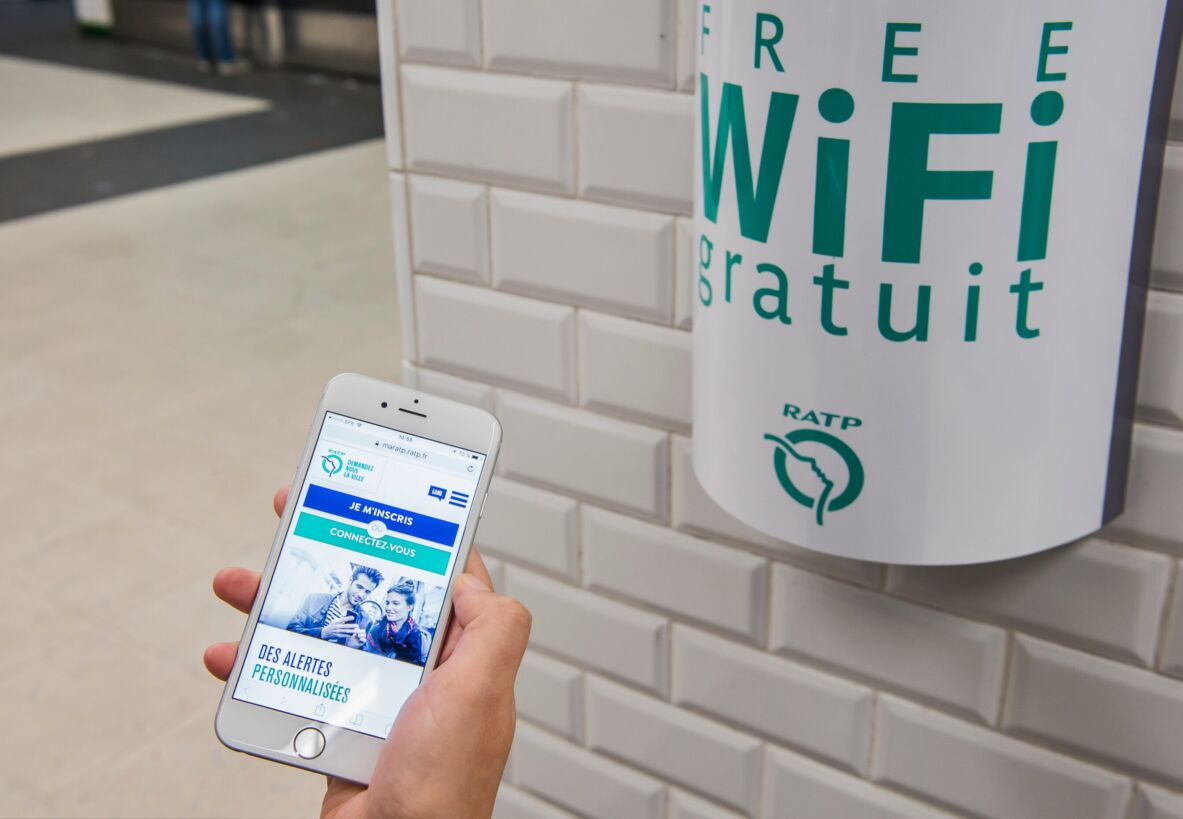 Visuel Peut-on avoir accès au WiFi gratuitement dans les stations de la RATP ?
