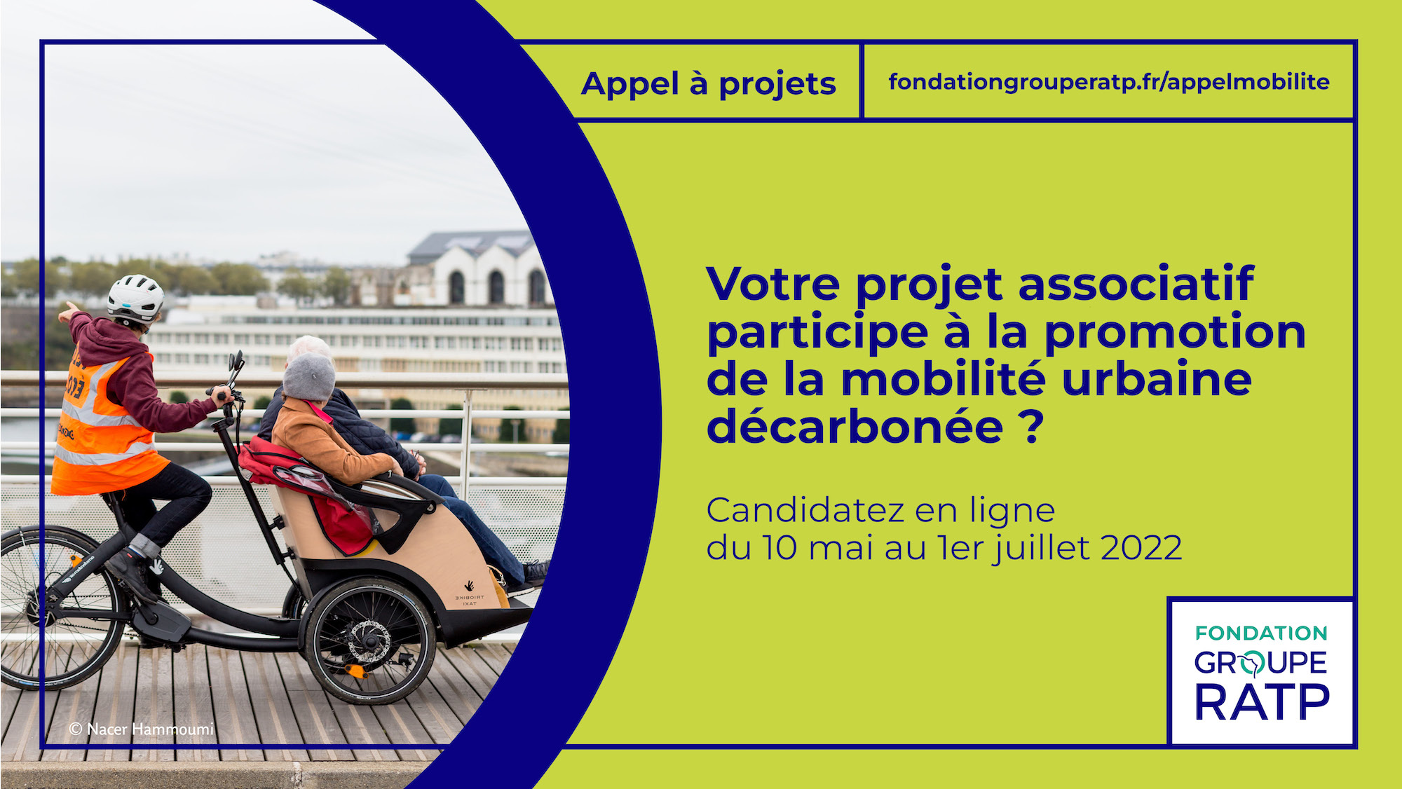 Visuel En quoi consiste l’appel à projets sur la mobilité décarbonée de la Fondation Groupe RATP ?