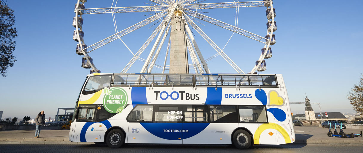 Visuel J’ai lu que le groupe exploitait à Bruxelles la première flotte de bus touristiques 100% électriques au monde. Est-ce vrai ?